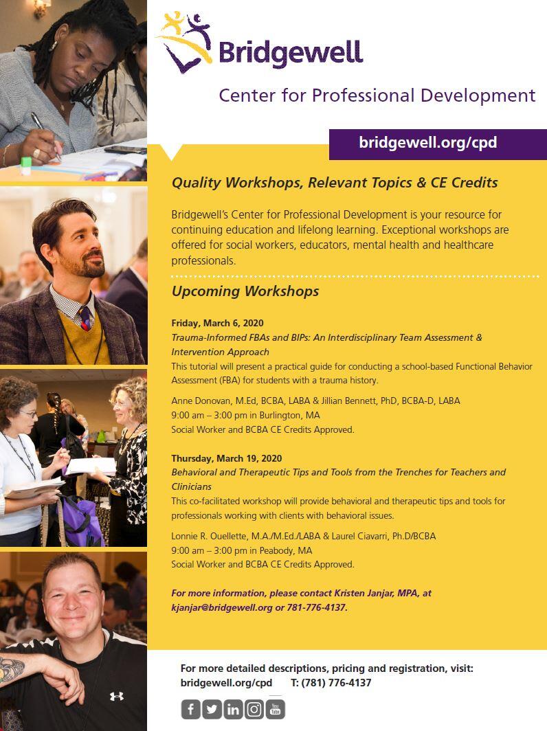 Bridgewell Training for those working in child welfare roles.