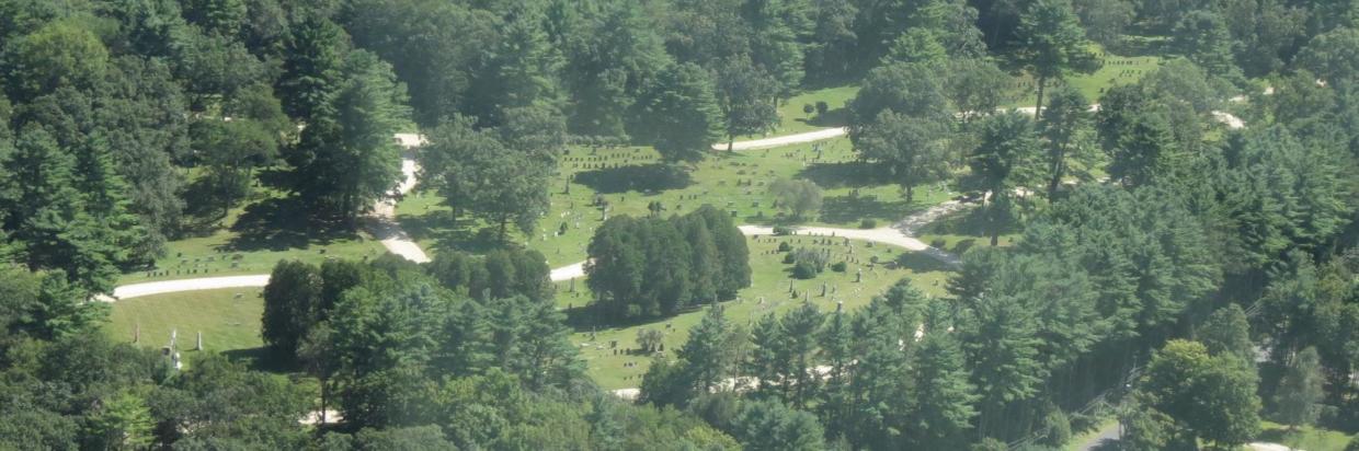aerial view quabbin park cemetery