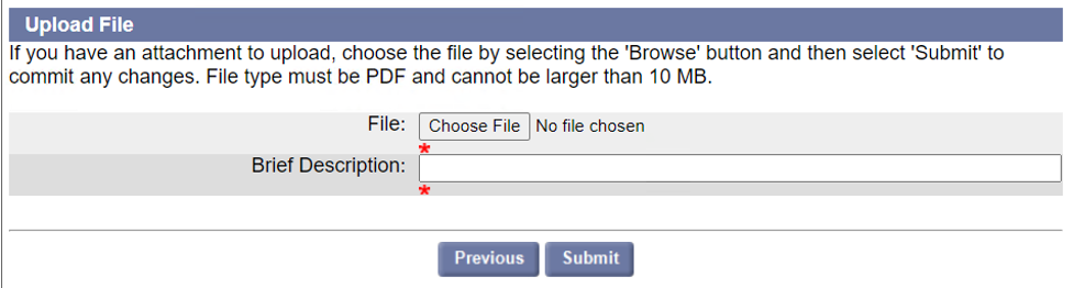 choose file screen