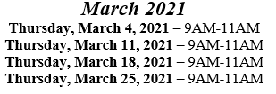 Workshop Dates