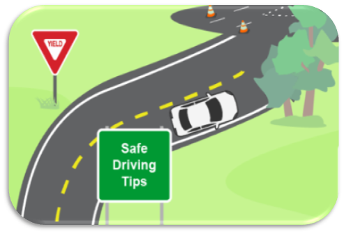 safe driving graphic