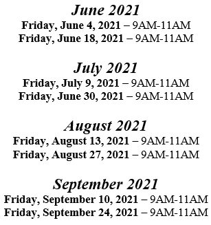 Workshop Dates