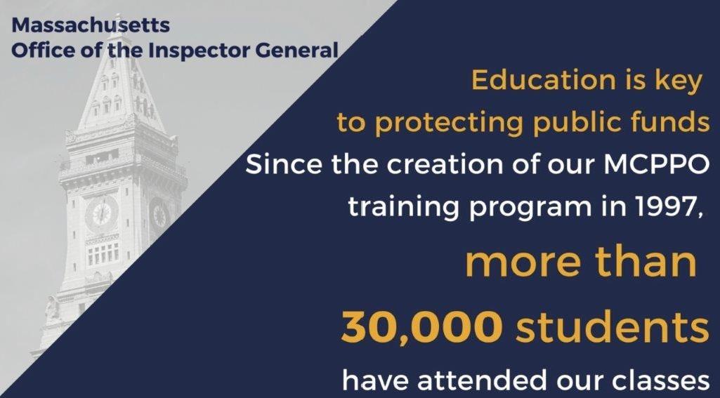 30,000 students have attended the OIG's MCPPO classes and trainings