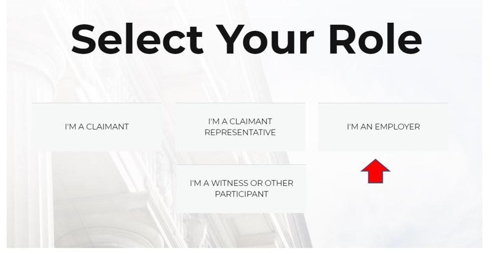 select your employer role