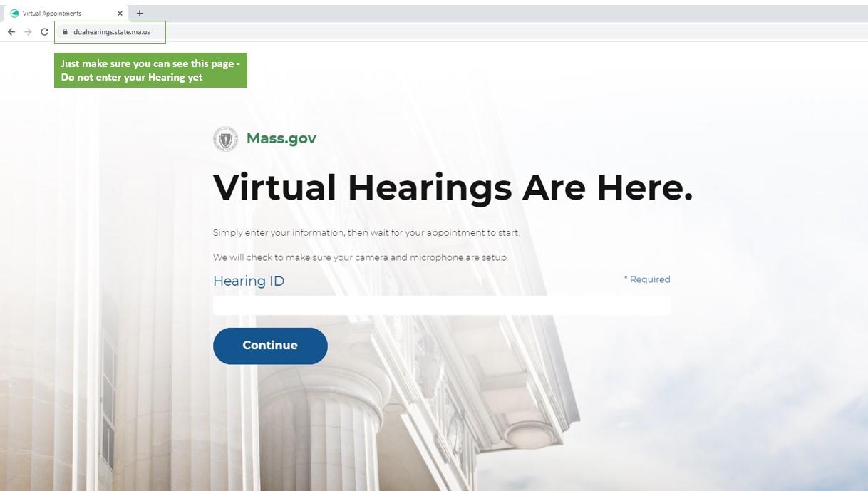 Enter hearing ID number