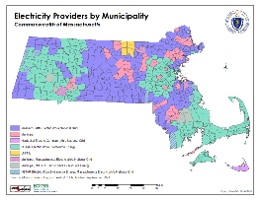 Massachusetts Electricity providers by municipality