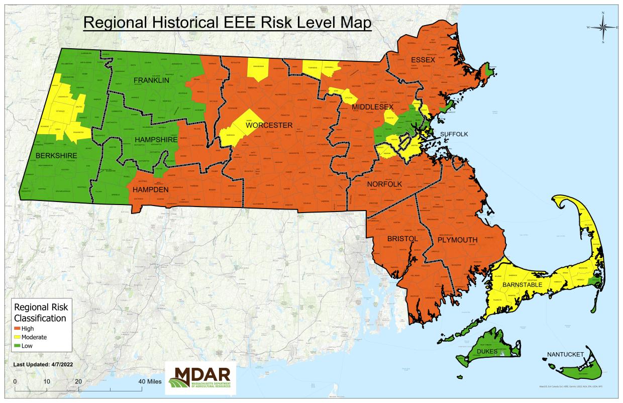 Regional Historical EEE Risk Level Map