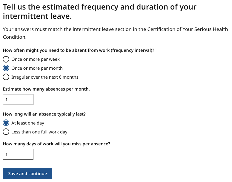 Med Intermittent Frequent Monthly