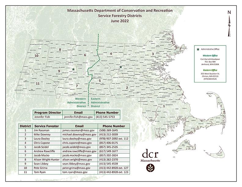 service forestry distict map