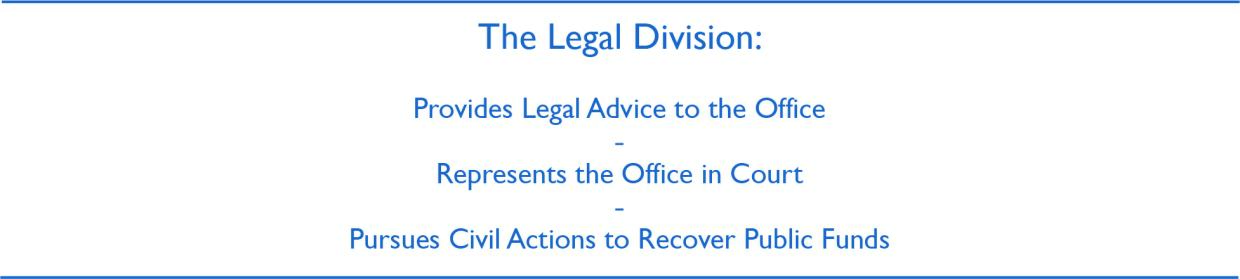 Header for the OIG's Legal Division