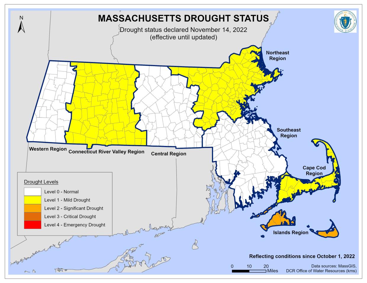 MA Drought Map 11-14-22