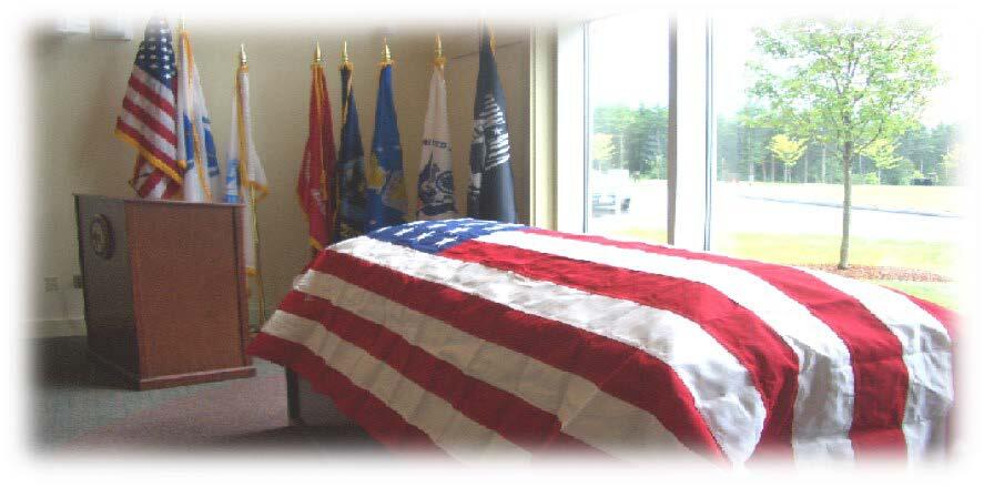 Casket with US Flag