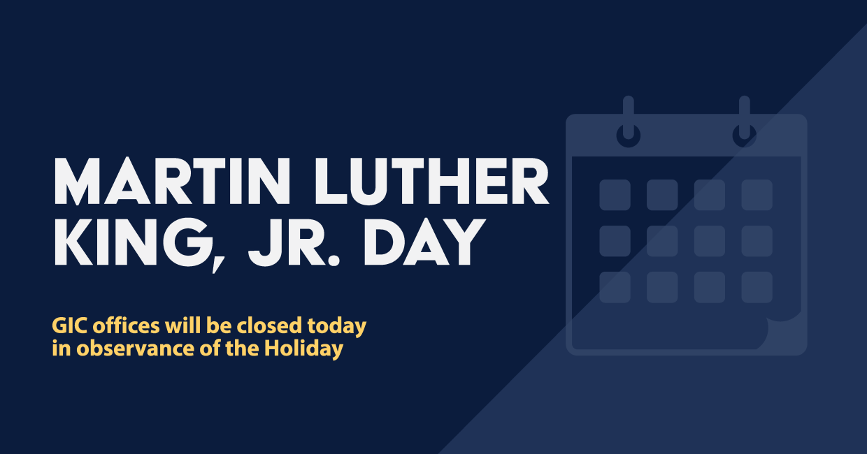 MLK Jr. Day, GIC offices will be closed