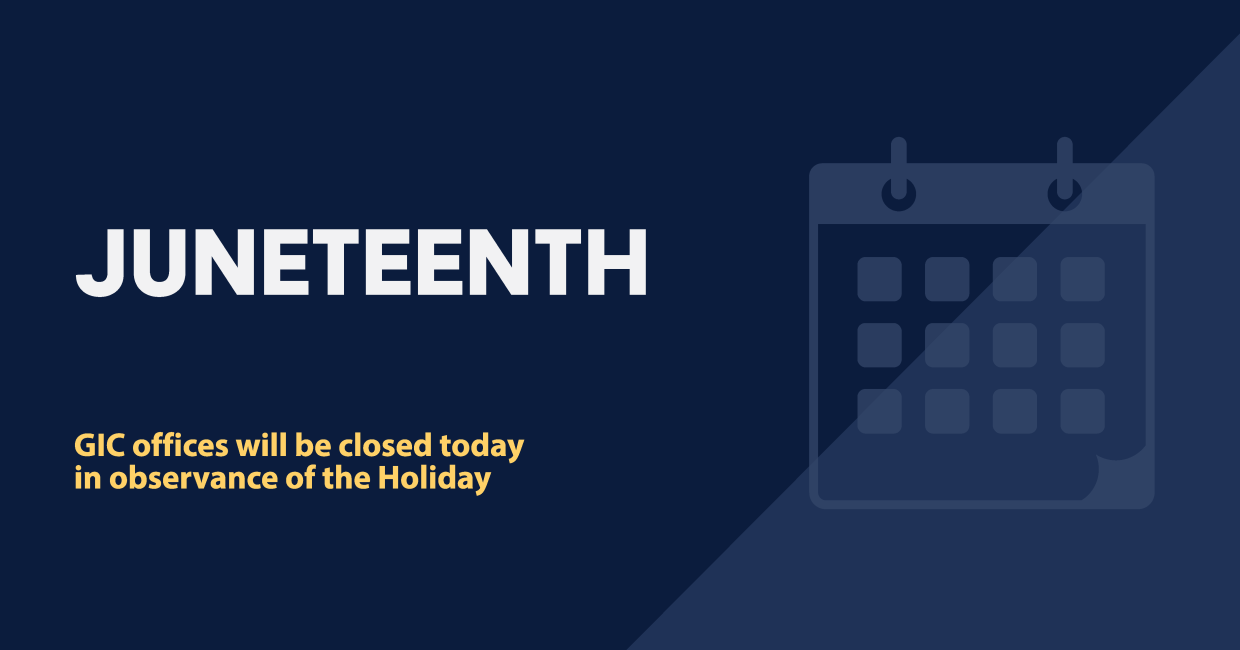 GIC office closure for state holiday
