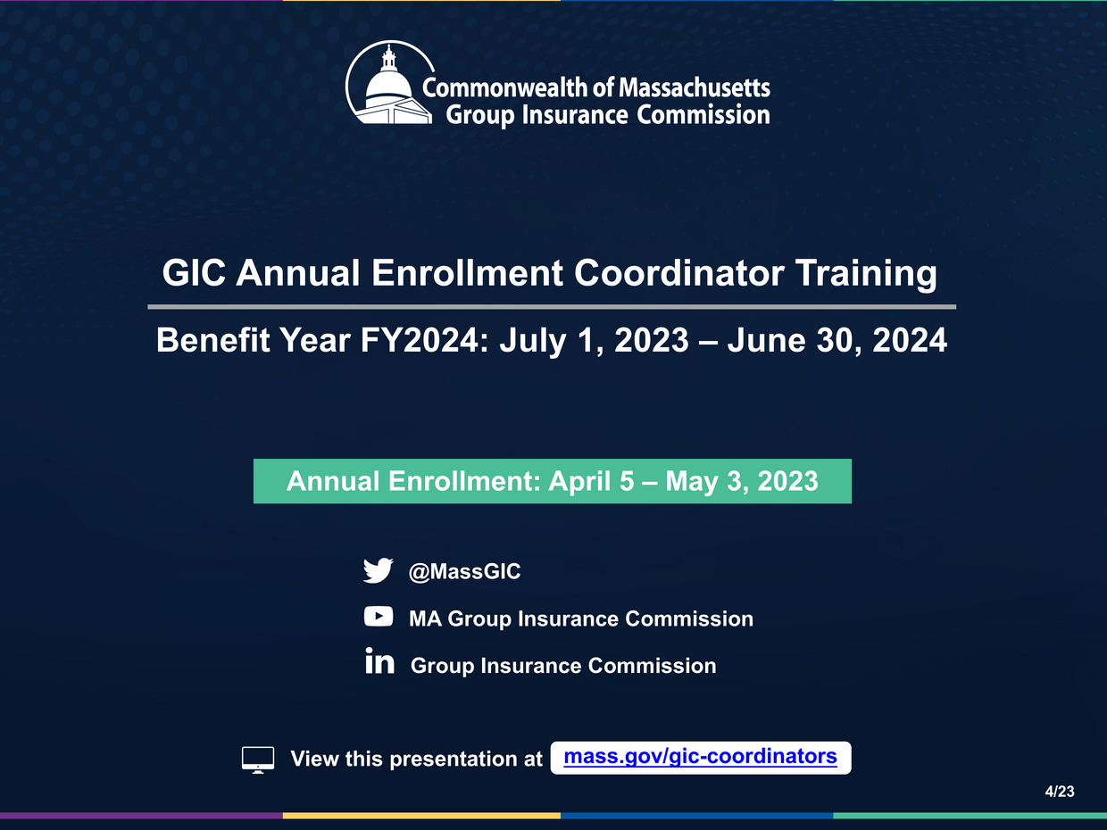 GIC Coordinator Tools & Materials Mass.gov