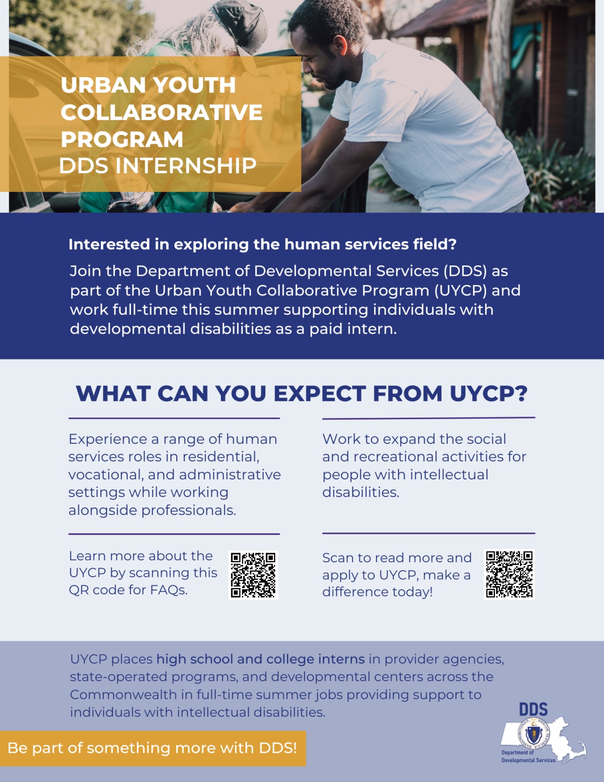 DDS Urban Youth Collaborative Program infographic