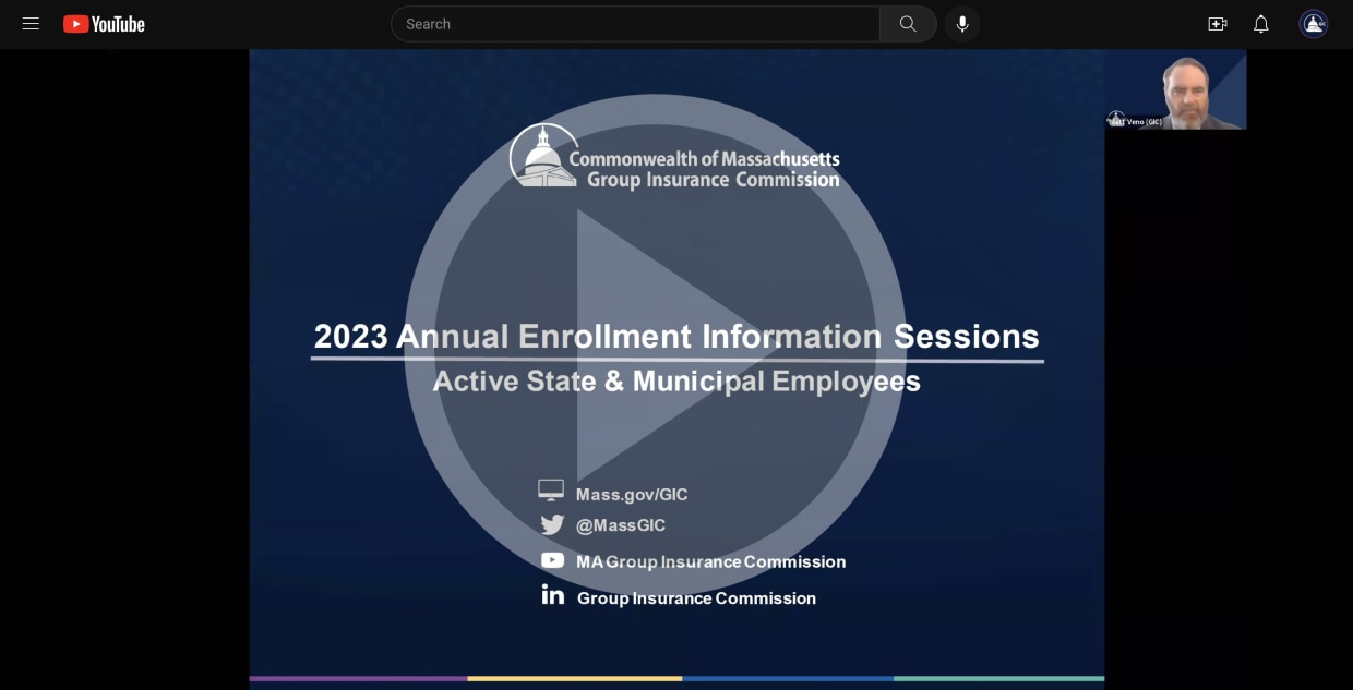 GIC Member Annual Enrollment Information Sessions For Active State & Municipal Employees (Non-retirees) Video