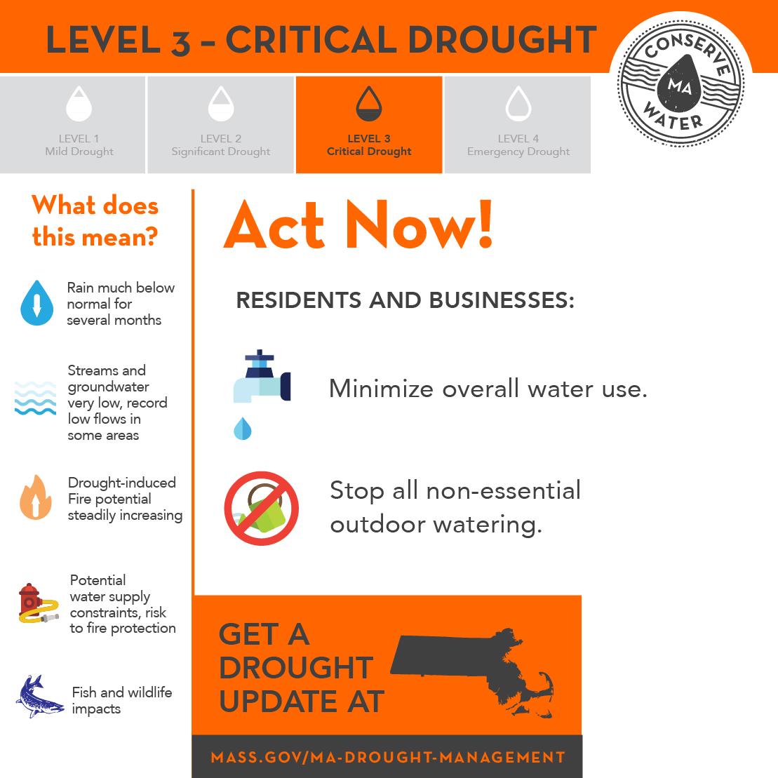 level 3 Critical drought infographic