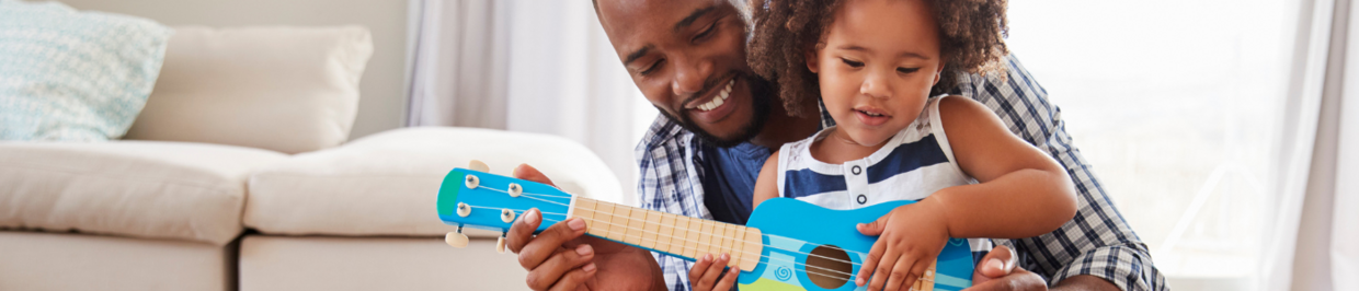 Toddler with caregiver