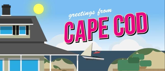 cartoon image with the text welcome to Cape Cod