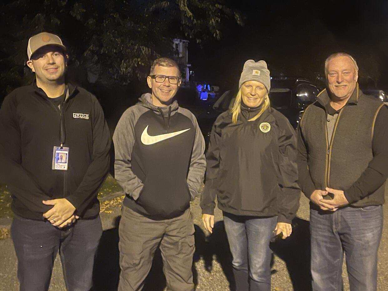 (Left to right): Hampden Superior Probation Officers Timothy Powis, Roy Weldon, Megan Fettes, and John Sandillo.