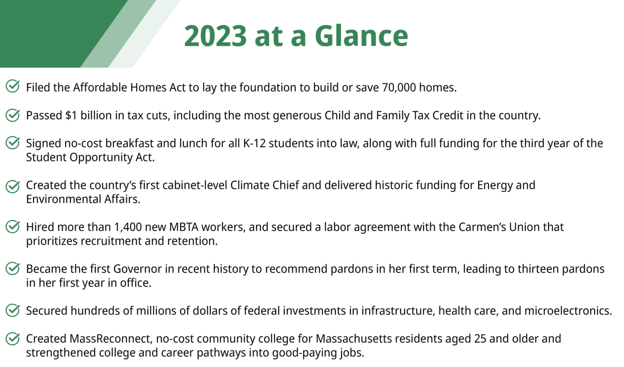 List of Healey-Driscoll 2023 accomplishments