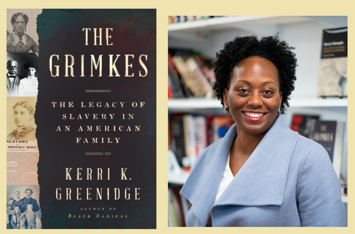 Author Dr. Kerri Greenidge and her book The Grimkes