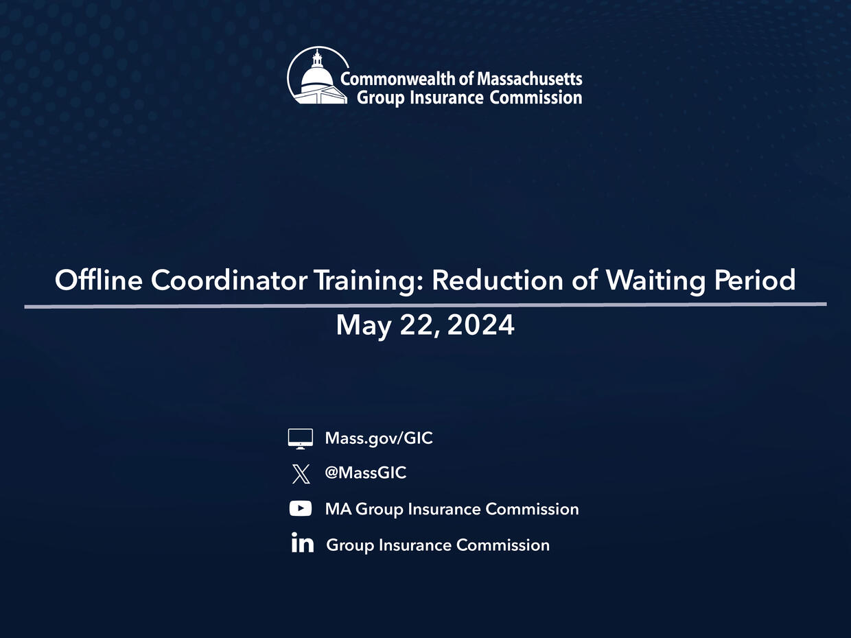 Reduced Waiting Period (RWP) Training for Offline Coordinators