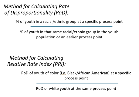 Shows the mathematical formula for RoD and RRI.  