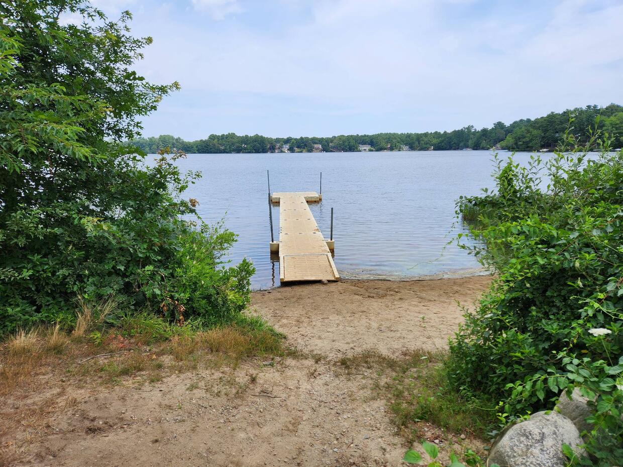 Fishing dock at Stetson Pond