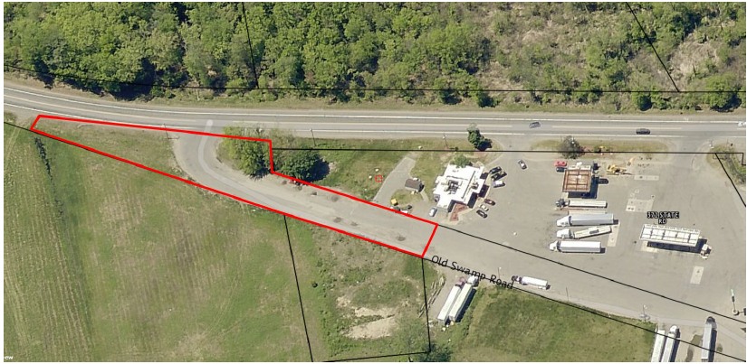 Aerial view of lot at 372 Old State Road, Whately, MA