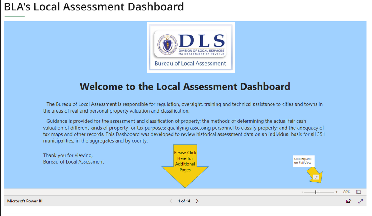 BLA Local Assessment Dashboard