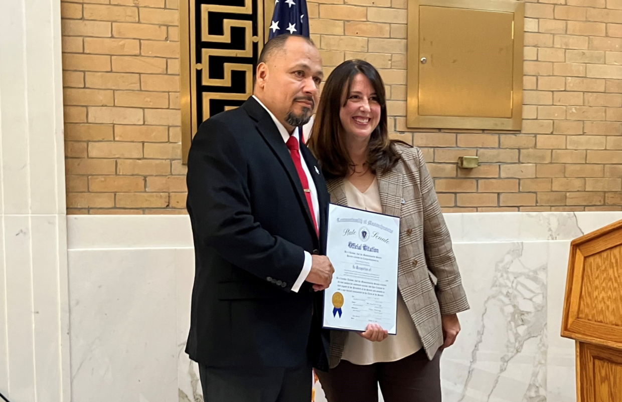 Boston Police Officer Robert Figueroa, Senator Robyn Kennedy