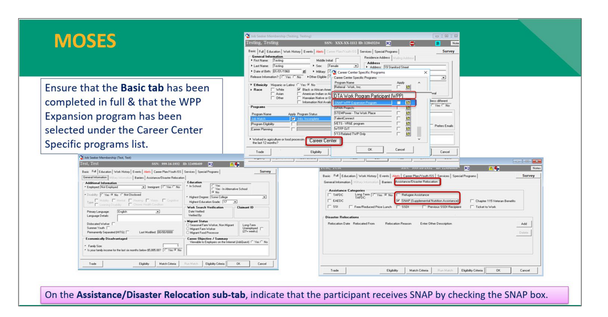 Example image of the MOSES software