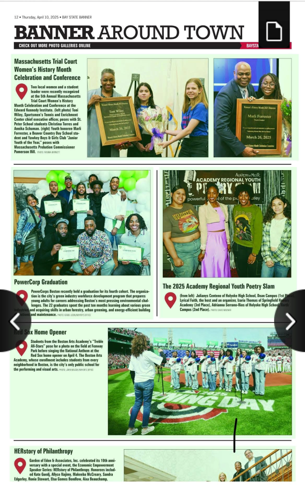 April 10, 2025 edition of Bay State Banner's Banner Around Town