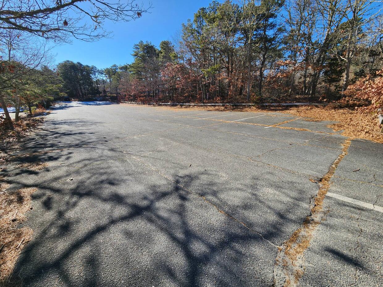 A large, paved parking area