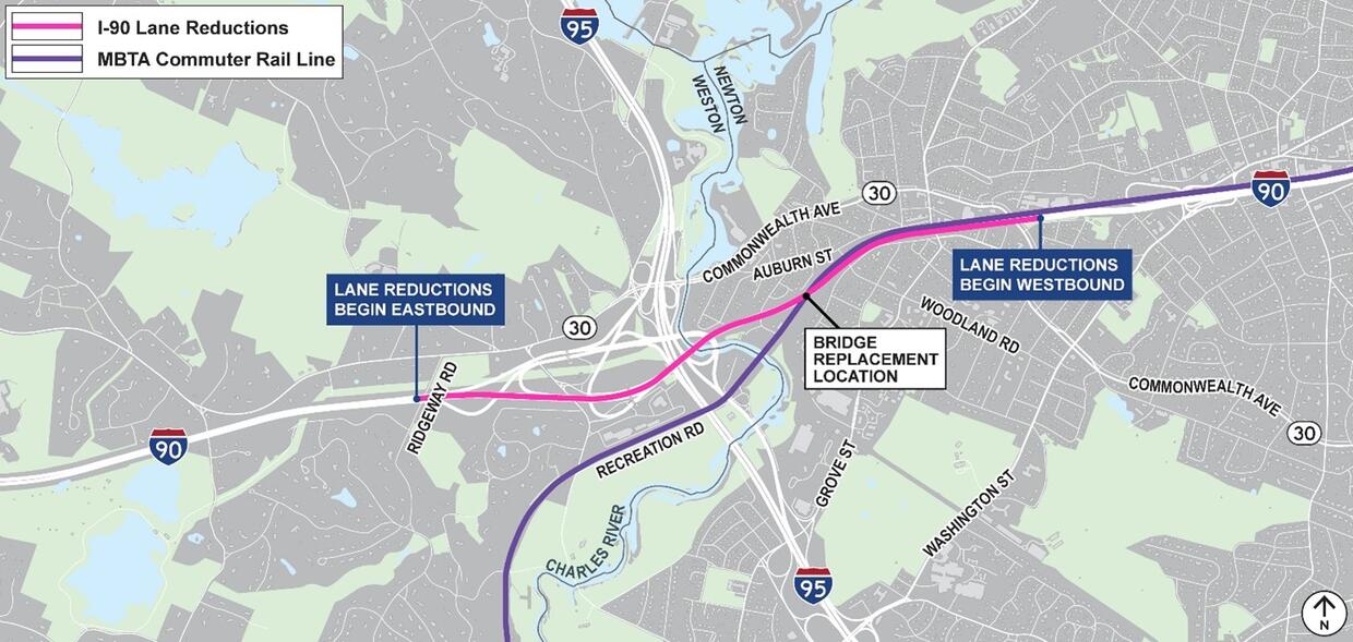 lane reductions map