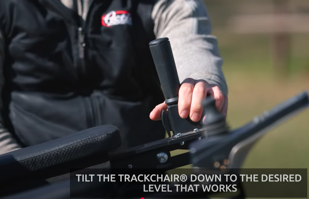 Trackchair seat tilt switch.