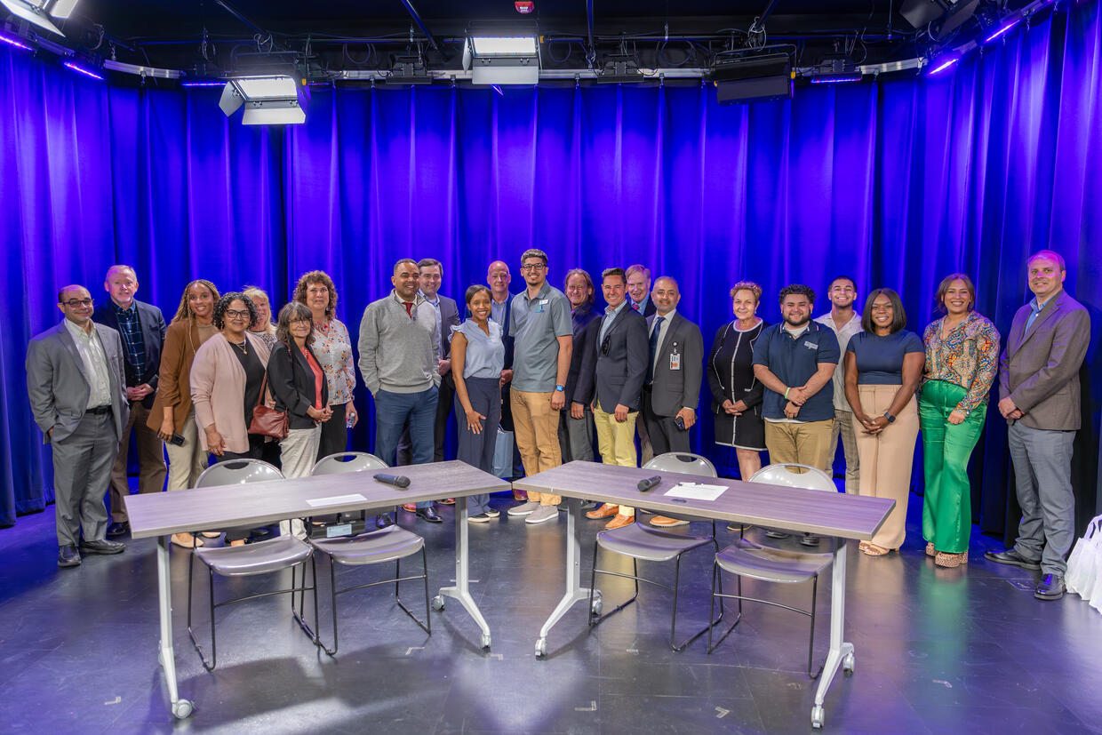 Secretary Jones visits Holyoke Media studio to learn more about Western, Mass creative sector. 