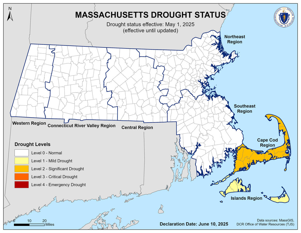 Drought Status Map June 10, 2025