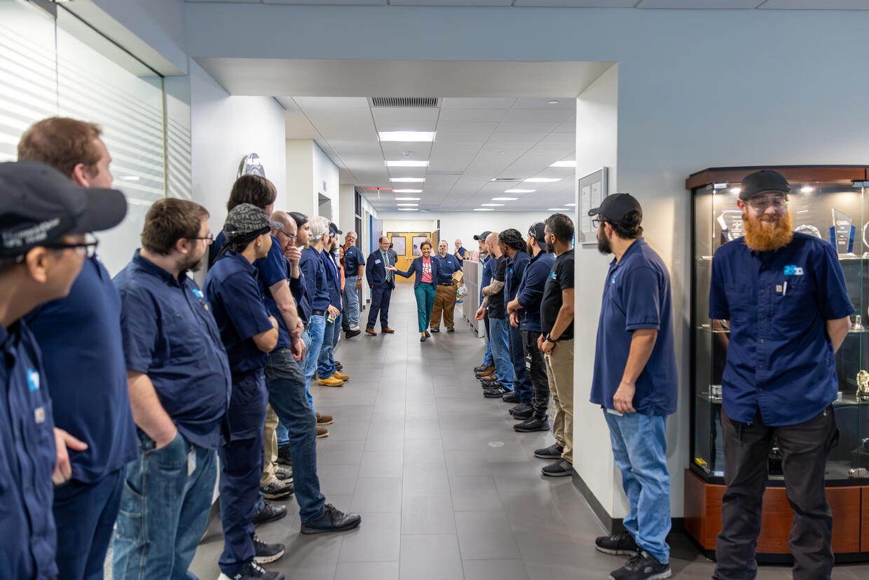 Secretary Jones meets the Harmonic Drive team