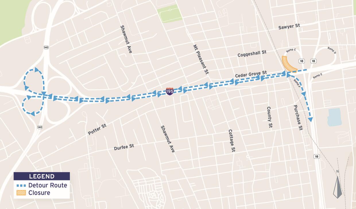About the Route I-195 to Route 18 interchange rehabilitation