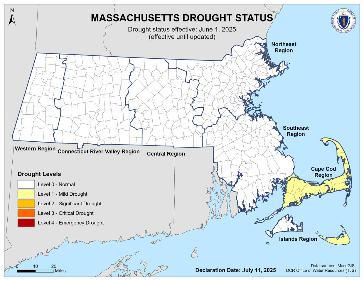 Drought Status Map July 11, 2025