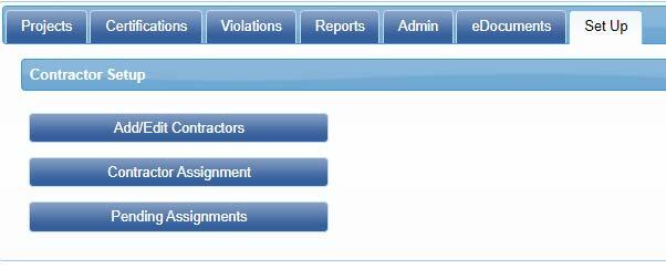 Website menu options