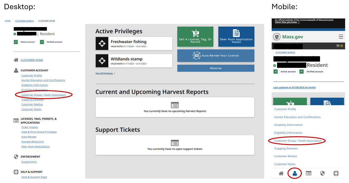 MassFishHunt customer groups