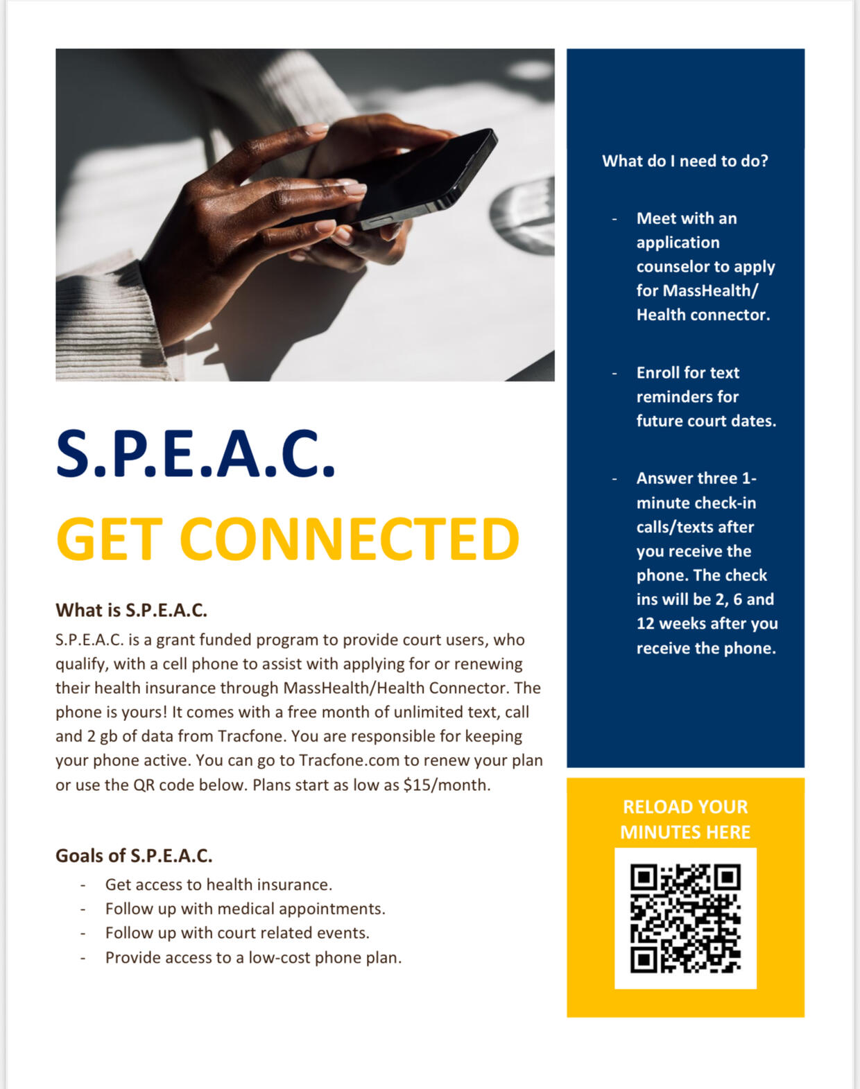 A flyer for the SPEAC program
