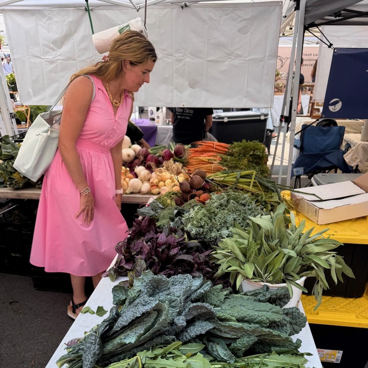 Commissioner Randle checking out the wonderful locally grown produce at SoWA Market in Boston’s South End