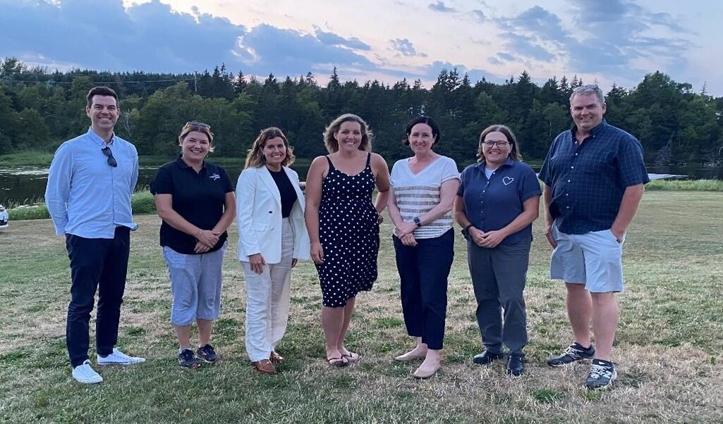 With PEI Minister of Agriculture Bloyce Thompson, ME Commissioner Beal, Policy Director Emily Horton, and PEI industry representatives 