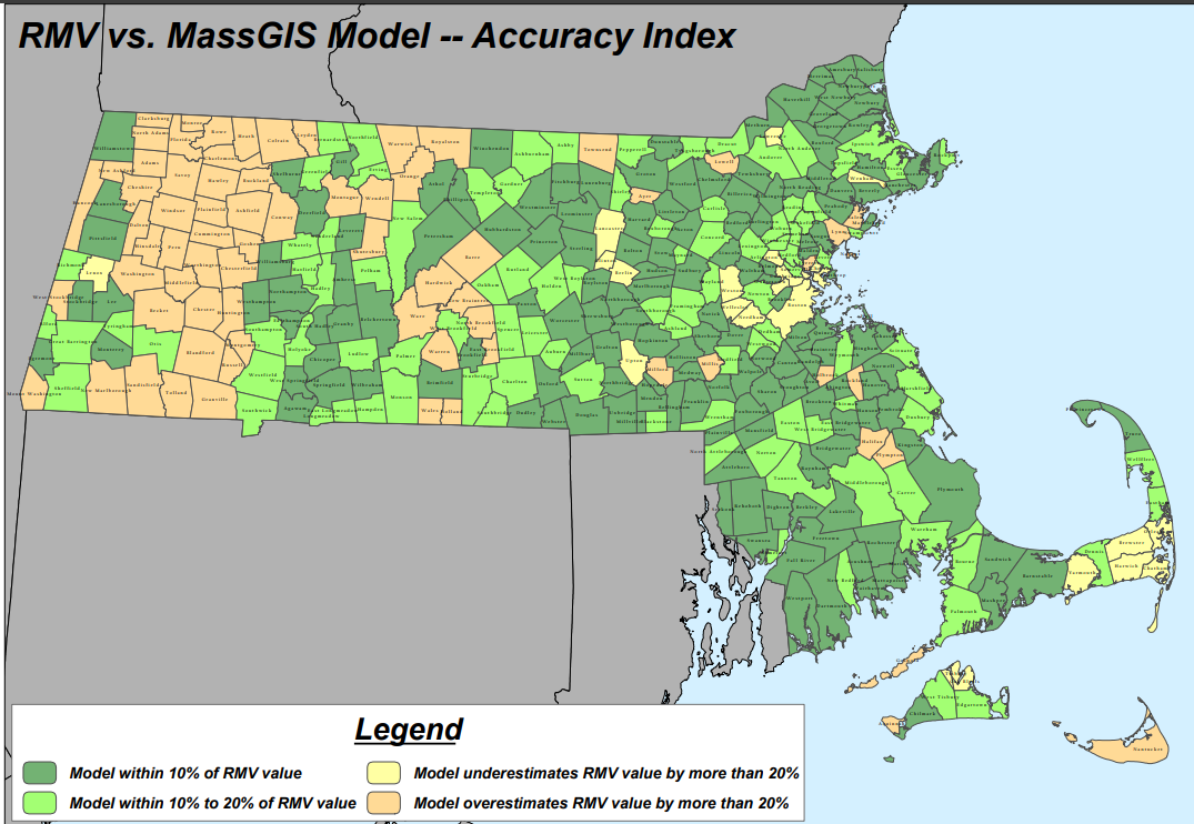 RMV vs. MassGIS Model Accuracy Index