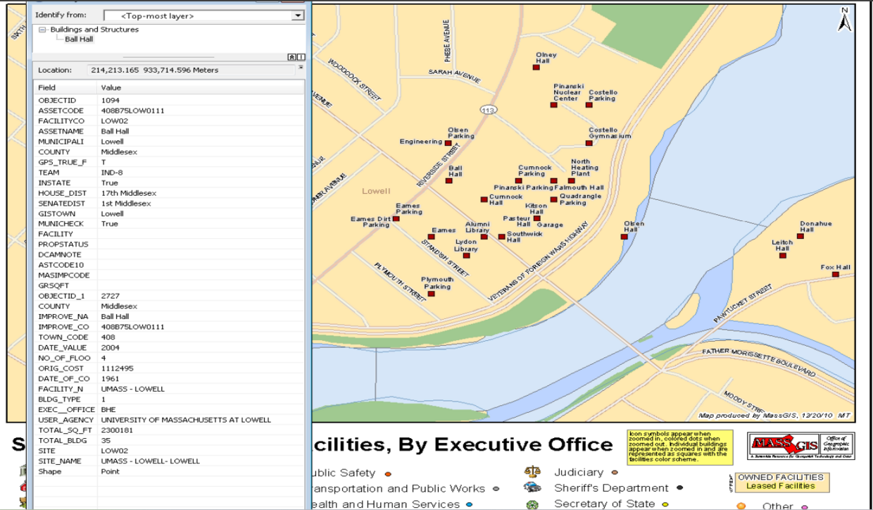 State owned and leased facilities mapped to identify co-location opportunities